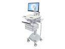 Ergotron StyleView SV44 Series - Wagen (nur Laden) - offene Architektur - für LCD-Display / PC-Ausrüstung - verriegelbar - medizinisch - Aluminium, verzinker Stahl, hochwertiger Kunststoff - Bildschirmgröße: bis zu 61 cm (bis zu 24 Zoll)