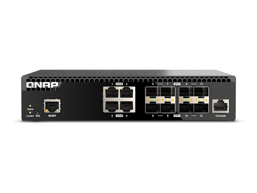 QNAP QSW-M3212R-8S4T - Switch - managed - 4 x 100/1000/2.5G/5G/10GBase-T + 8 x 10Gb Ethernet SFP+