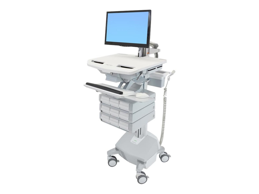 Ergotron Cart with LCD Arm, LiFe Powered, 9 Drawers - Wagen (nur Laden)