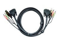 ATEN 2L-7D02UI - Video- / USB- / Audio-Kabel - USB, mini-phone stereo 3.5 mm, DVI-I (M)