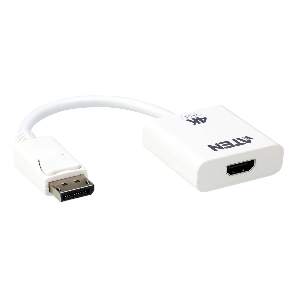 ATEN True 4K DisplayPort auf HDMI Aktiv Adapter - 4096 x 2160 Pixel - 60 Hz - Weiß - Aktiver Videokonverter - 0 - 50 °C - -20 - 60 °C