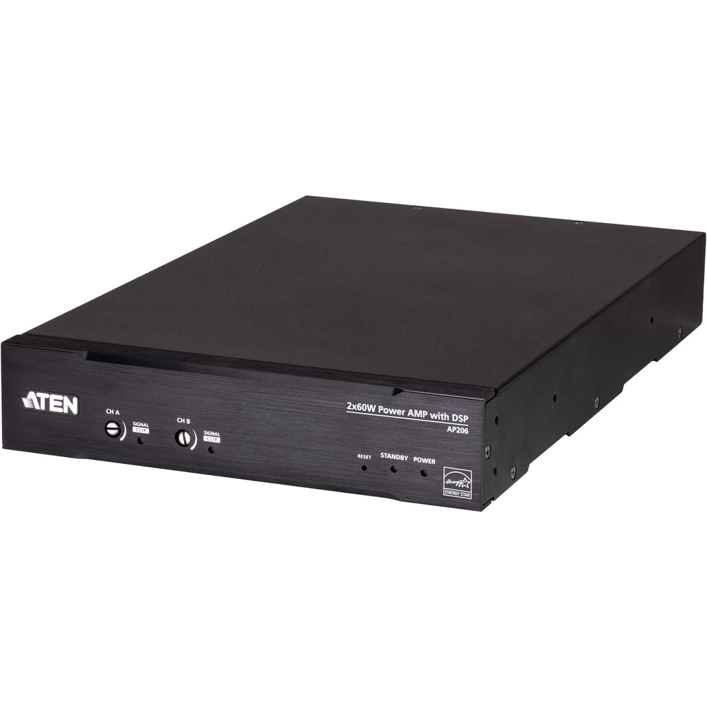 ATEN AP206 2 x 60W Leistungsverstärker mit DSP - KVM-Umschalter - RS-232