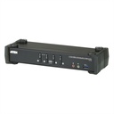 ATEN Umschalter Tastatur/Video/Maus (KVM)-Switch Schwarz