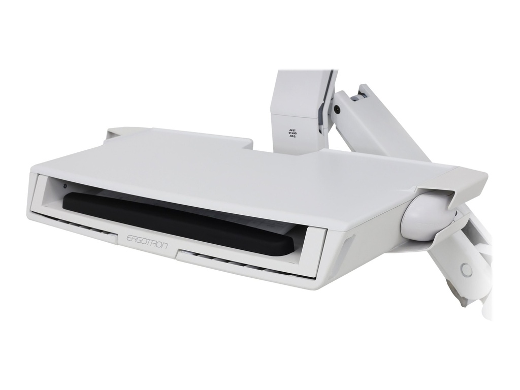 Ergotron Befestigungskit (CPU-Halter, Tastatur-Tablett, Monitorhalterung) - für LCD-Display / PC-Ausrüstung - kleiner CPU-Halter - Aluminium, hochwertiger Kunststoff - weiß - Bildschirmgröße: bis zu 61 cm (bis zu 24 Zoll)