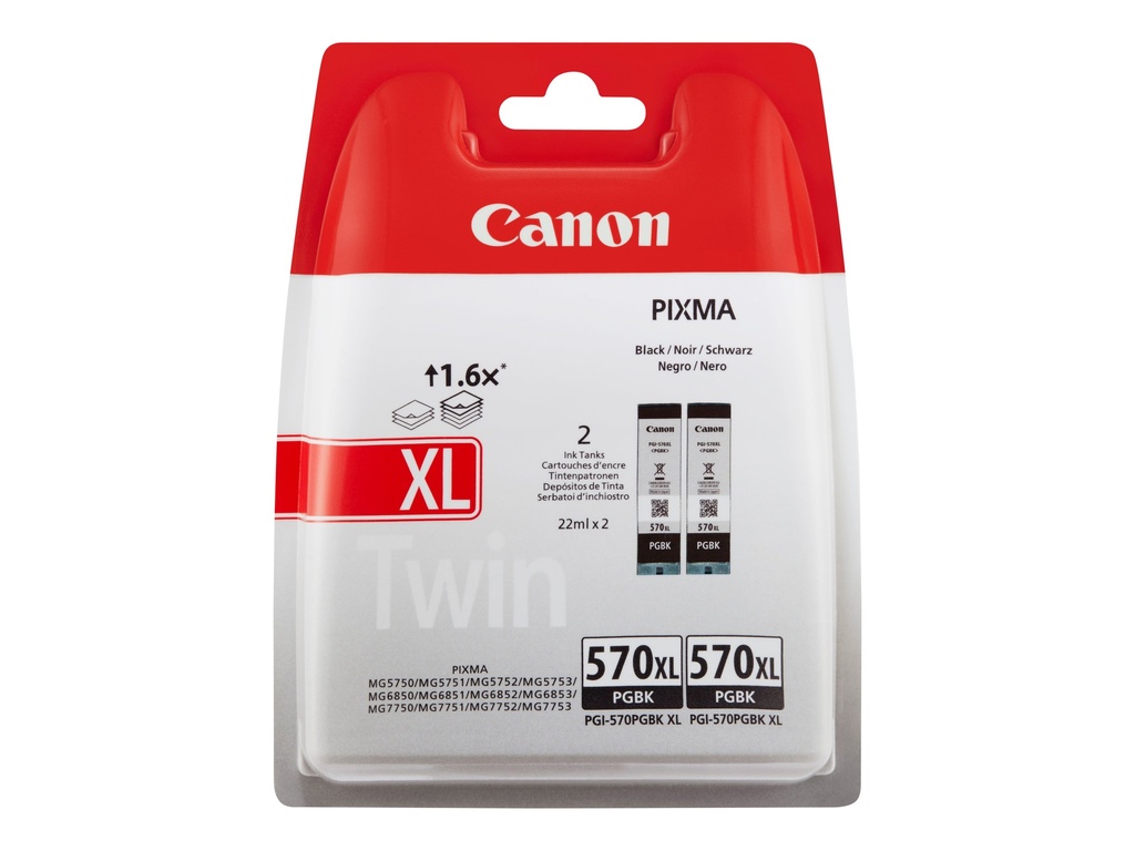 Canon PGI-570PGBK XL Twin Pack - 2er-Pack - 22