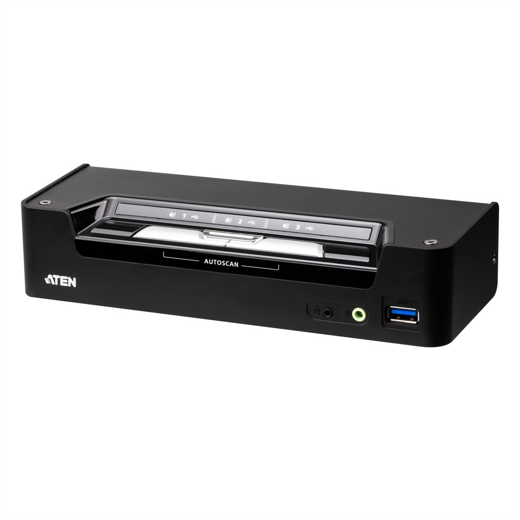 ATEN CS1953 USB-C DisplayPort Hybrid KVM - KVM-Umschalter - 3-Port