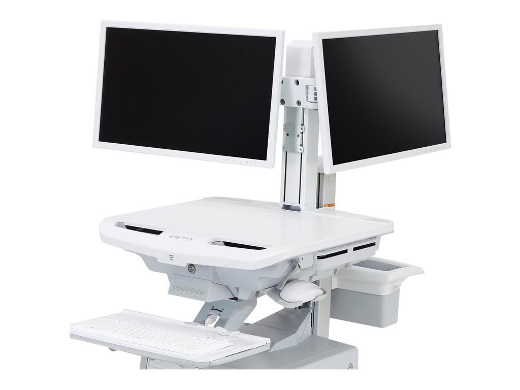 Ergotron Montagekomponente (Hubmotor, Scharnierbogen, 2 VESA-Adapter, Kabelführungskomponenten) - Seite-zu-Seite - für 2 LCD-Displays - Dual-Monitor-Kit - weiß - Bildschirmgröße: bis zu 61 cm (bis zu 24 Zoll)