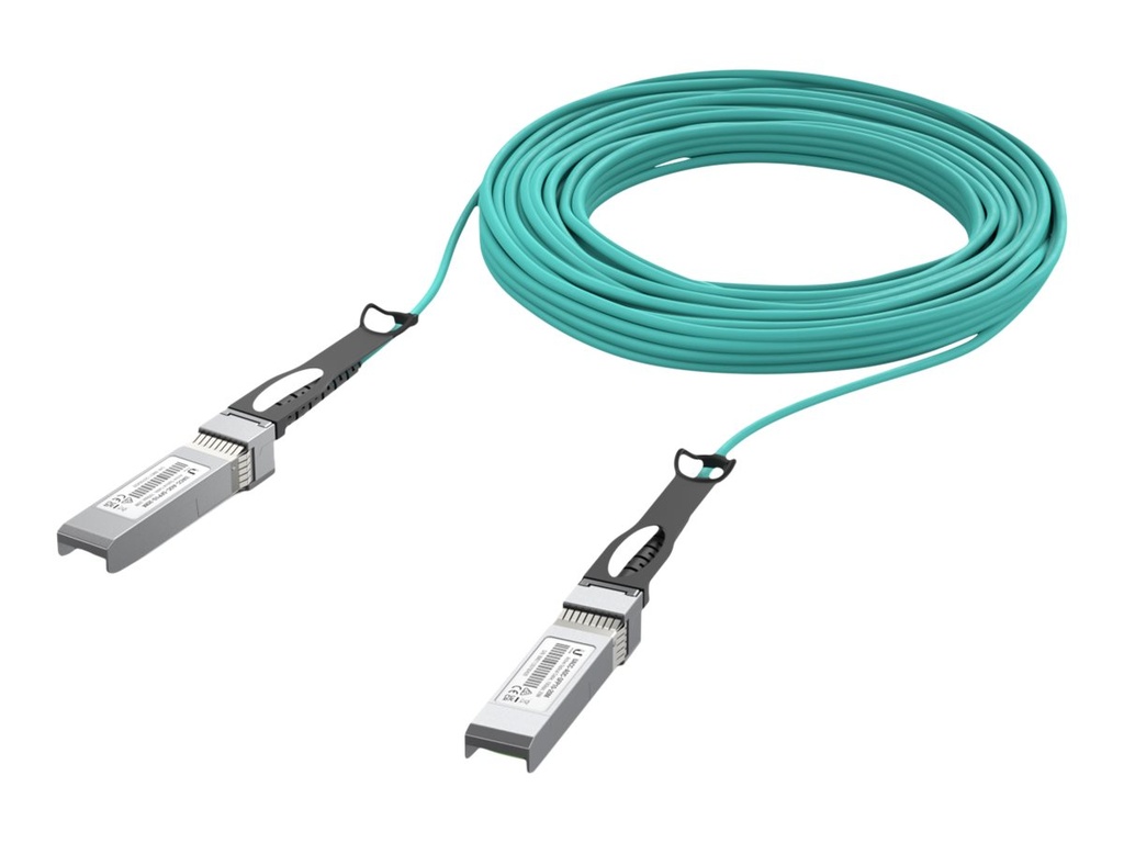 Ubiquiti 10GBase-AOC direct attach cable - SFP+ zu SFP+ - 20 m - 3 mm - Glasfaser - Active Optical Cable (AOC)