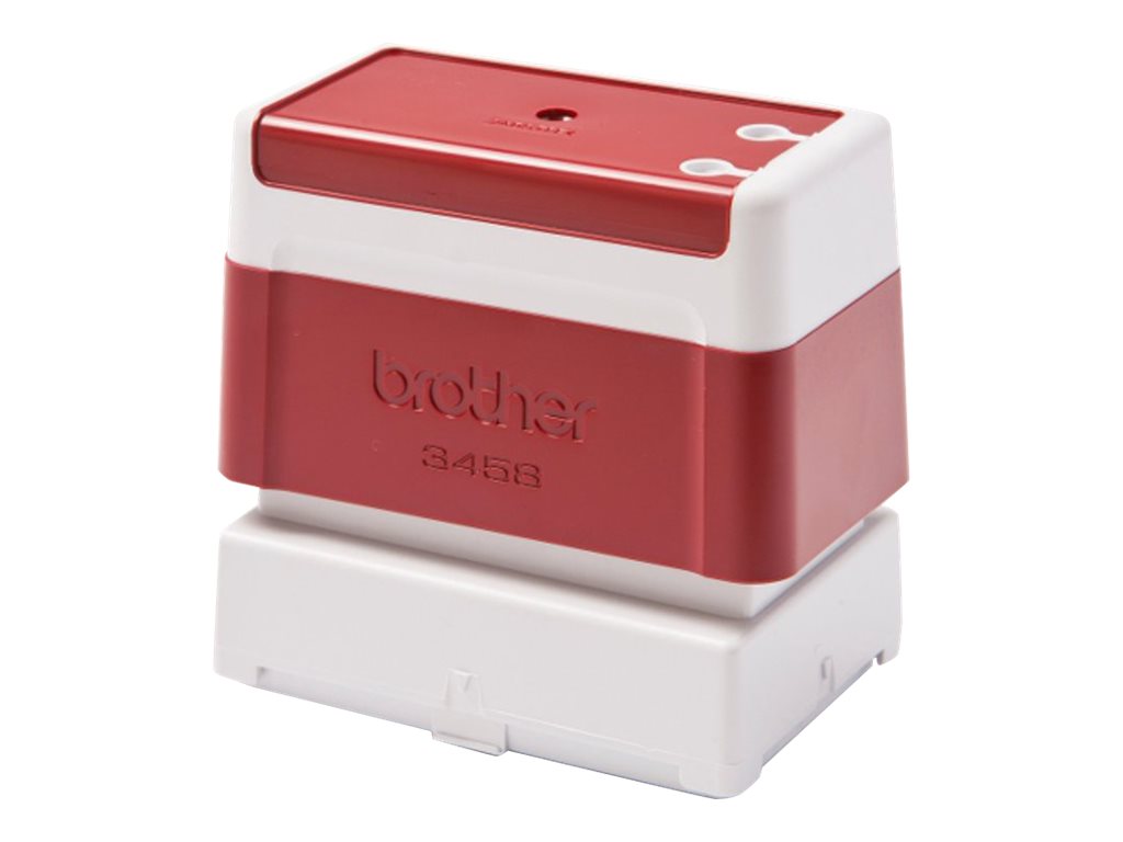 Brother 3458 - Stempel - vorgetränkt - Rot - Benutzerdefinierter Text - 34 x 58 mm (Packung mit 6)
