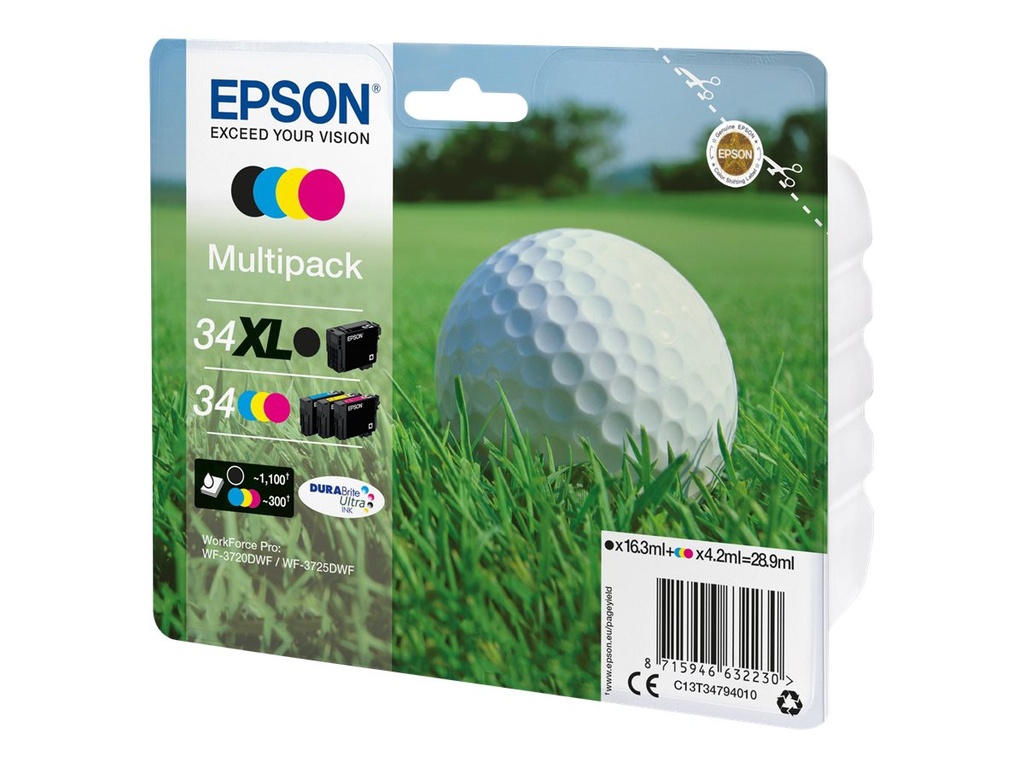 Epson 34 Multipack - 4er-Pack - Schwarz, Gelb, Cyan, Magenta
