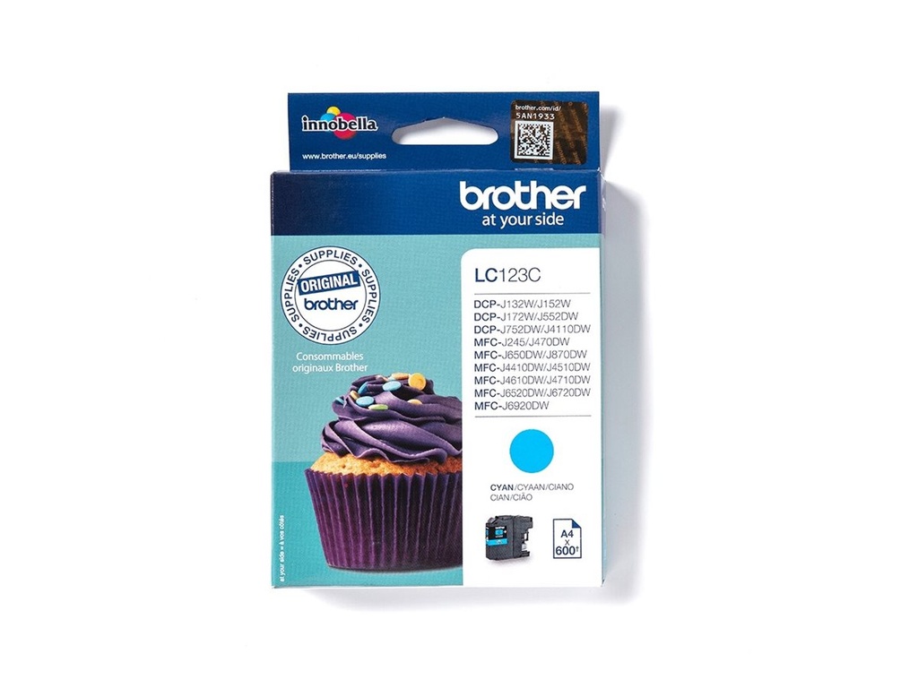 Brother LC123C - Hohe Ergiebigkeit - Cyan - original