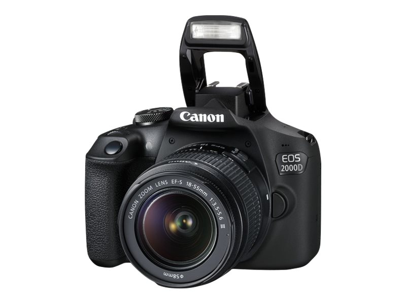 Canon EOS 2000D - - Spiegelreflexkamera - 24,1 MP CMOS - Display: 7,62 cm/3" LCD - Schwarz