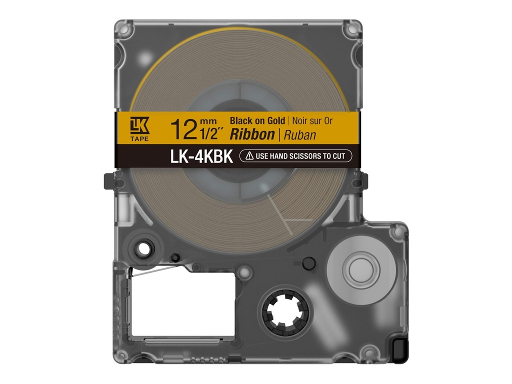Epson LabelWorks LK-4KBK - Schwarz auf Gold - Rolle (1,2 cm x 5 m)