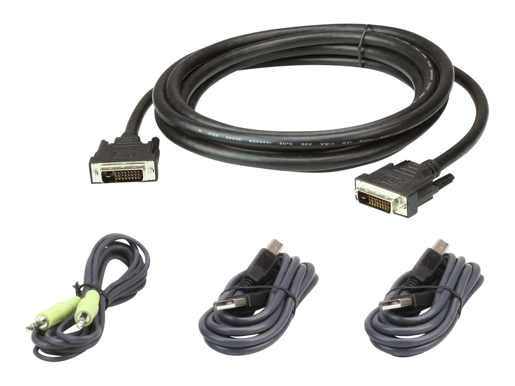 ATEN 2L-7D03UDX4 - Tastatur- / Video- / Maus- (KVM-)