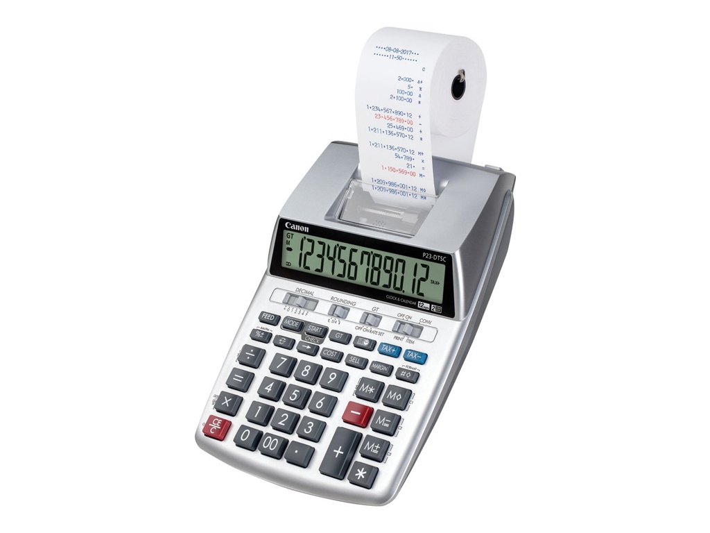 Canon P23-DTSC - Desktop - Druckrechner - 12 Ziffern - Akku - Silber