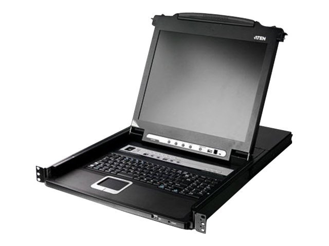ATEN Slideaway CL5708M - KVM-Konsole mit KVM-Switch - 8 Anschlüsse - PS/2, USB - German QWERTZ - 43.2 cm (17")