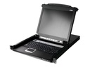 ATEN Slideaway CL5708M - KVM-Konsole mit KVM-Switch - 8 Anschlüsse - PS/2, USB - German QWERTZ - 43.2 cm (17")