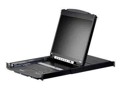 ATEN Slideaway CL5816N - KVM-Konsole mit KVM-Switch - 16 Anschlüsse - PS/2, USB - German QWERTZ - 48.3 cm (19")