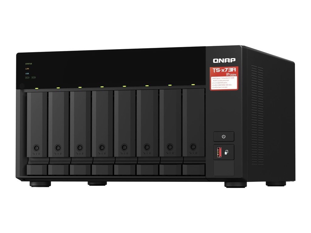 QNAP TS-873A - NAS-Server - 8 Schächte - 64 TB