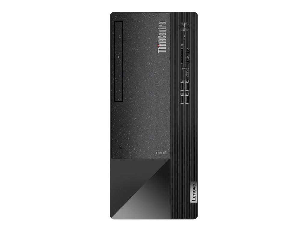 Lenovo ThinkCentre neo 50t 11SE - Tower - Core i3 12100 / 3.3 GHz - RAM 8 GB - SSD 256 GB - TCG Opal Encryption 2, NVMe - DVD-Writer - UHD Graphics 730 - 1GbE - Win 11 Pro - Monitor: keiner - Tastatur: Deutsch - schwarz (Gehäuse)