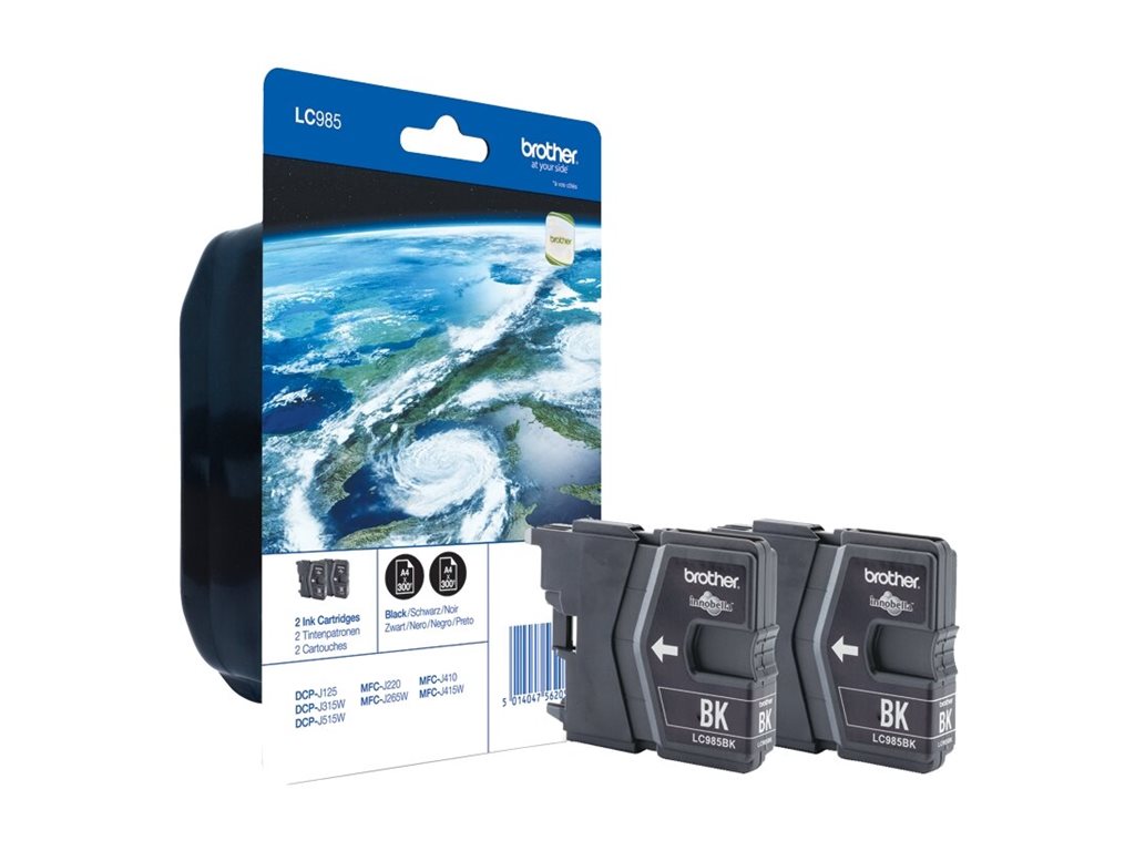 Brother LC985BKBP - 2er-Pack - Schwarz - original