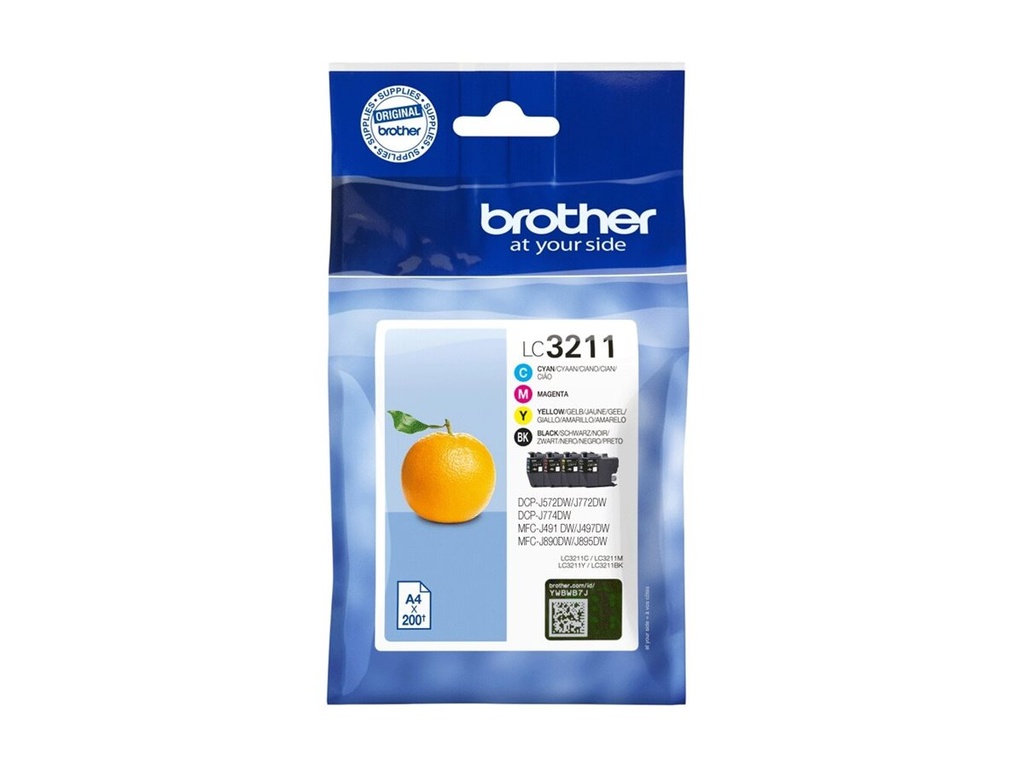 Brother LC3211 - 4er-Pack - Schwarz, Gelb, Cyan