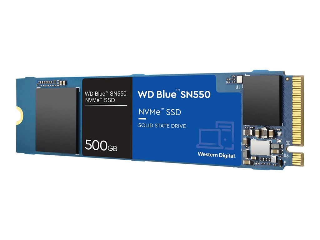 WD Blue SN550 NVMe SSD WDS500G2B0C - SSD - 500 GB - intern - M.2 2280 - PCIe 3.0 x4 (NVMe)