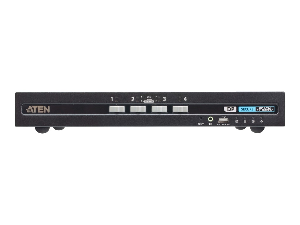 ATEN CS1184DP4C - KVM-/Audio-Switch - PSD PP v4.0 Compliant, DisplayPort, sicher mit CAC