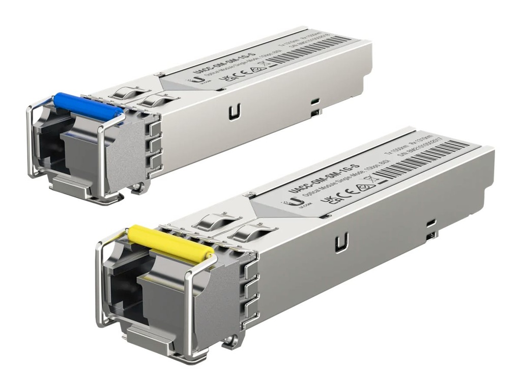 Ubiquiti SFP (Mini-GBIC)-Transceiver-Modul - 1GbE - 1000Base-BiDi - LC Single-Modus - bis zu 3 km - 1310 nm / 1550 nm (Packung mit 20)
