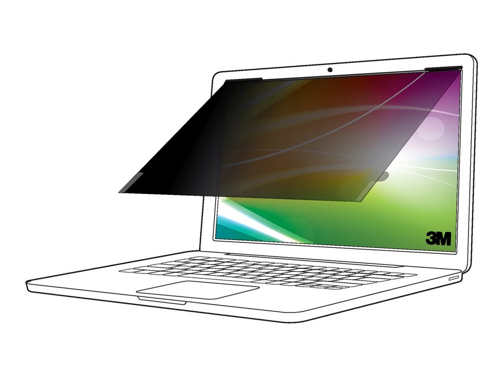 3M Blickschutzfilter für Notebook - heller Bildschirm, 16:9 - klebend - 39.6 cm (15.6")