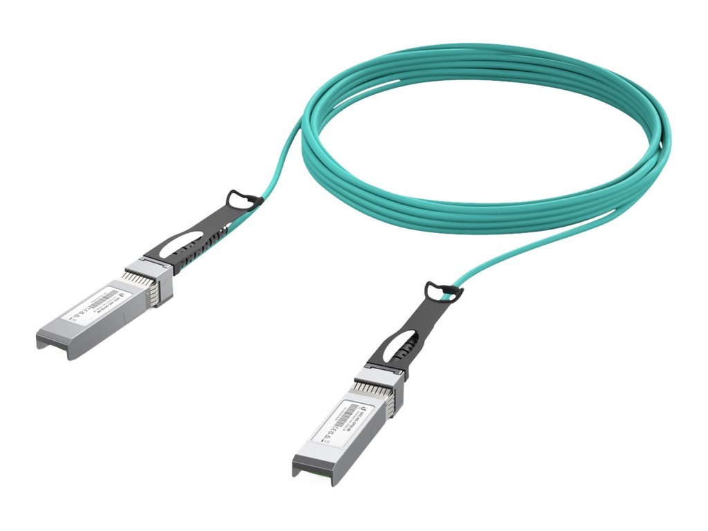 Ubiquiti 10GBase-AOC direct attach cable - SFP+ zu SFP+ - 5 m - 3 mm - Glasfaser - Active Optical Cable (AOC)