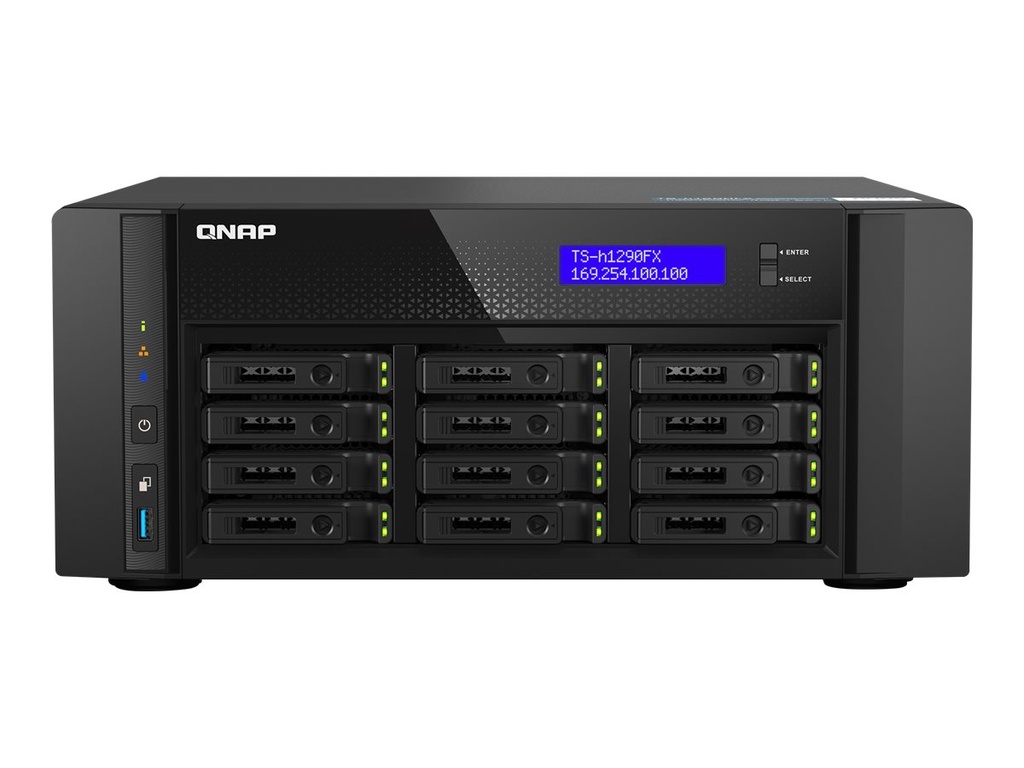 QNAP TS-h1290FX - NAS-Server - 12 Schächte - RAM 256 GB