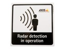 Axis Schild - Radarerfassung - selbstklebend - Schwarz, weiß (Packung mit 10)