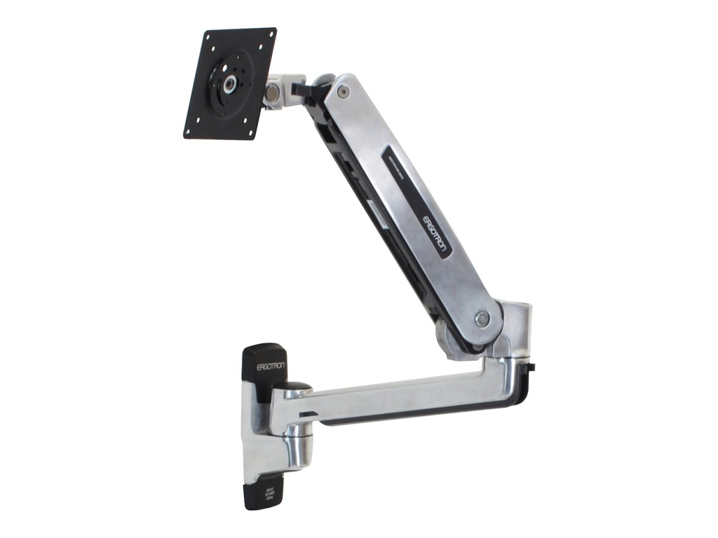 Ergotron LX - Befestigungskit (Steh-Sitz-Arm, Verlängerung, Basis, VESA-Adapter) - für LCD-Display - Kapazität 3,2 - 11,3 kg - Polished Aluminum - Bildschirmgröße: bis zu 106,7 cm (bis zu 42 Zoll)