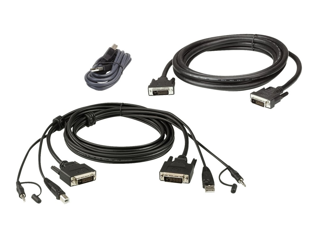 ATEN 2L-7D02UDX3 - Tastatur- / Video- / Maus- (KVM-)