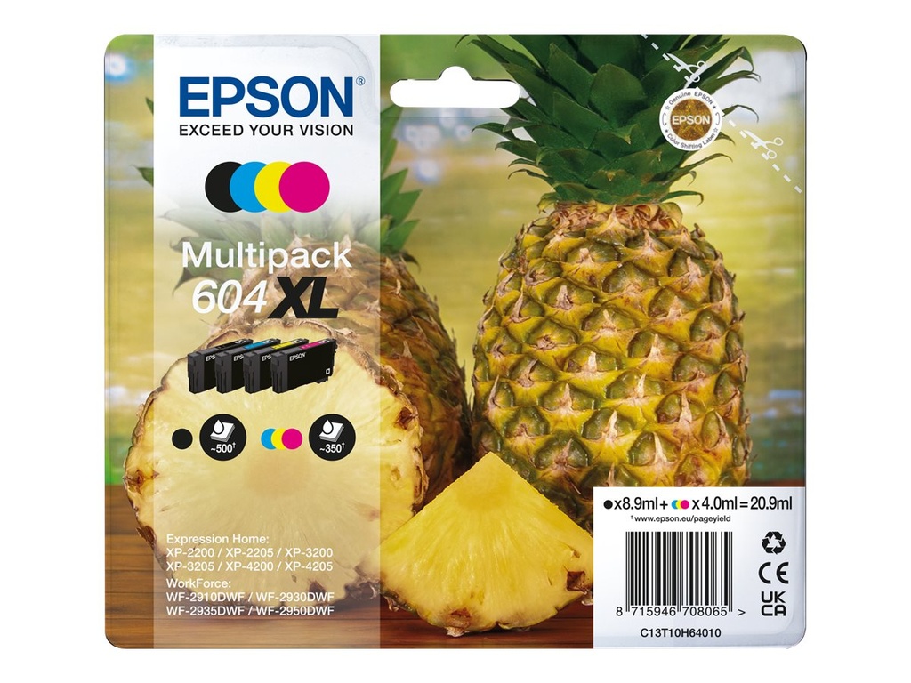 Epson 604XL Multipack - 4er-Pack - XL - Schwarz