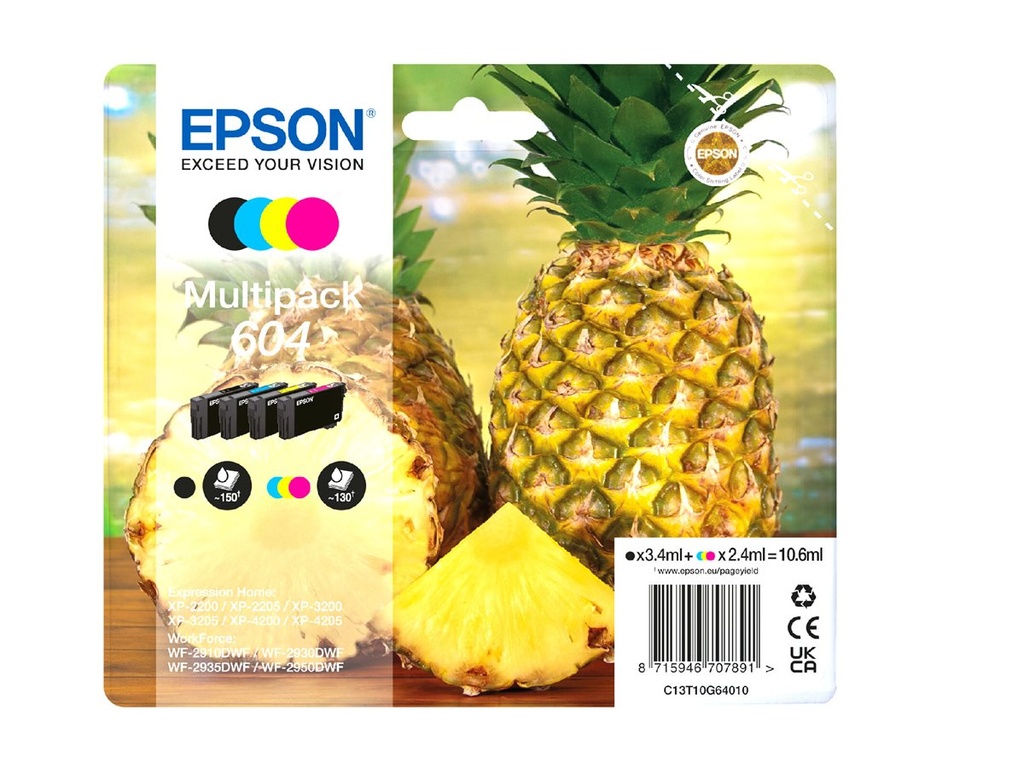 Epson 604 Multipack - 4er-Pack - Schwarz, Gelb