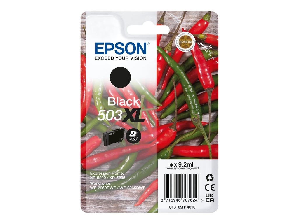 Epson 503XL Singlepack - 9.2 ml - XL - Schwarz