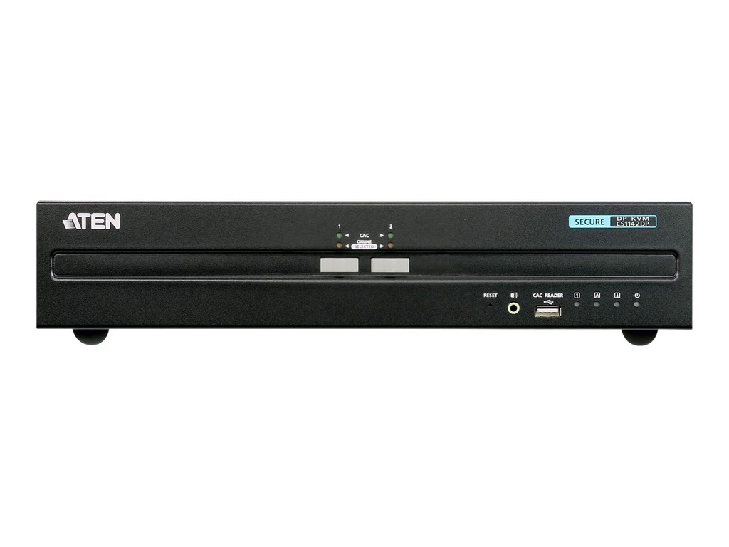 ATEN KVM-Switch 2-fach Audio/DP Displayport USB Dual Display Secure - KVM-Umschalter - 2-Port