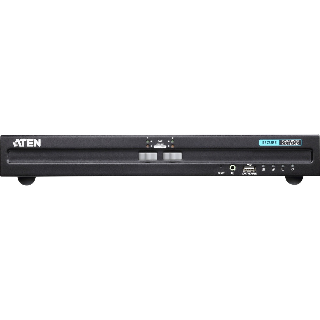 ATEN CS1182D - 3840 x 2160 Pixel - 4K Ultra HD - Rack-Einbau - 4,4 W - 1U - Schwarz