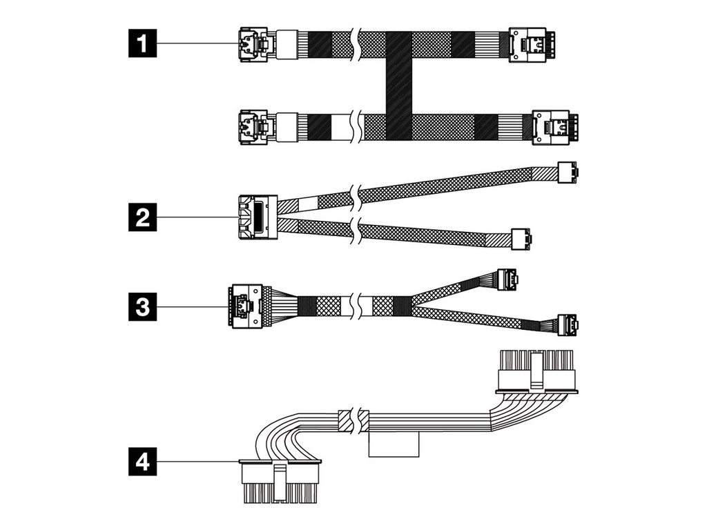 Lenovo Speicherkabelkit - for 8 x 3.5" Chassis