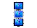 Star Micronics Star mUNITE TRI - Aufstellung - modern, platzsparend - für 3 Tablets - Stahl - Schwarz - Bildschirmgröße: 25.4-81.3 cm (10"-32")