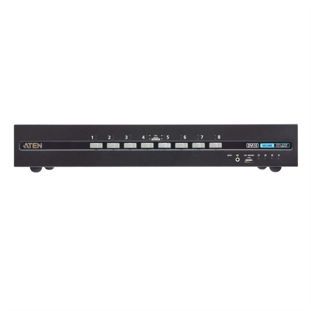 ATEN CS1188D4C USB 4K DVI Secure KVM mit Card Reader - KVM-Umschalter - 8-Port