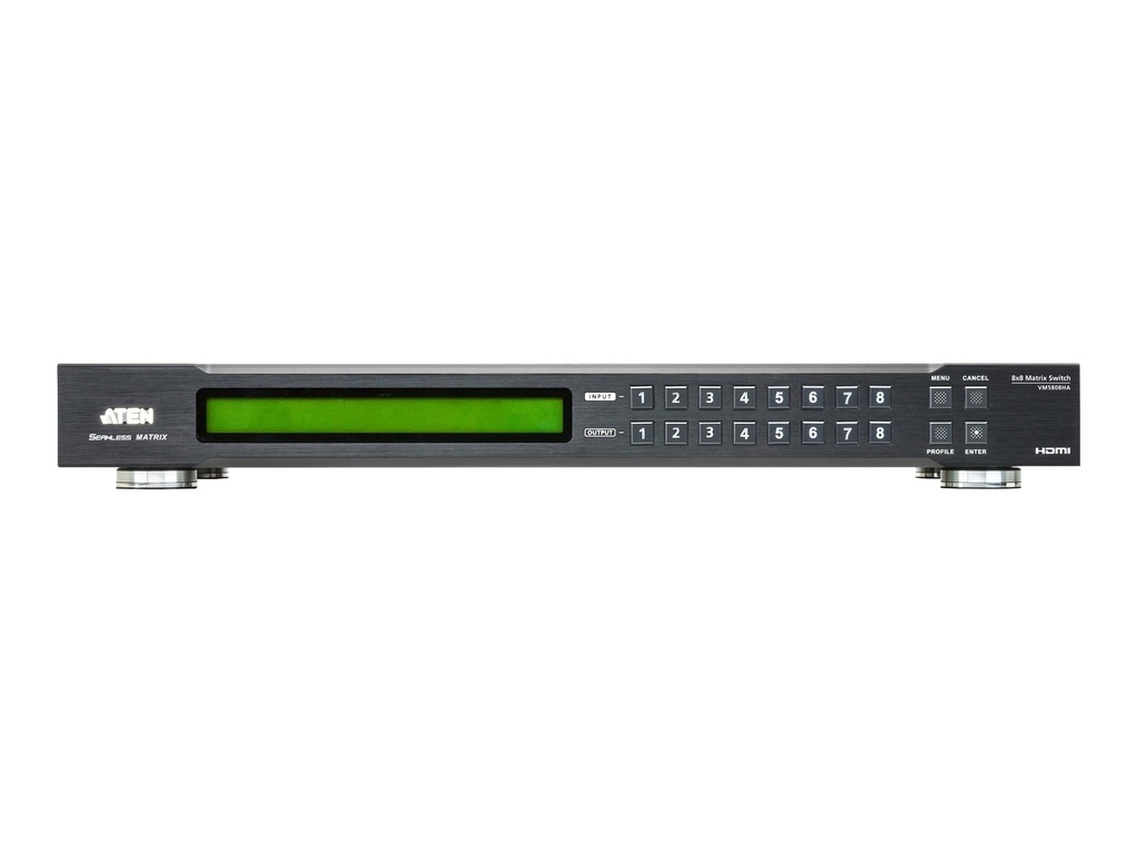 ATEN VM5808HA - Video/Audio-Schalter - 8 x 8 HDMI Matrix mit Scaler