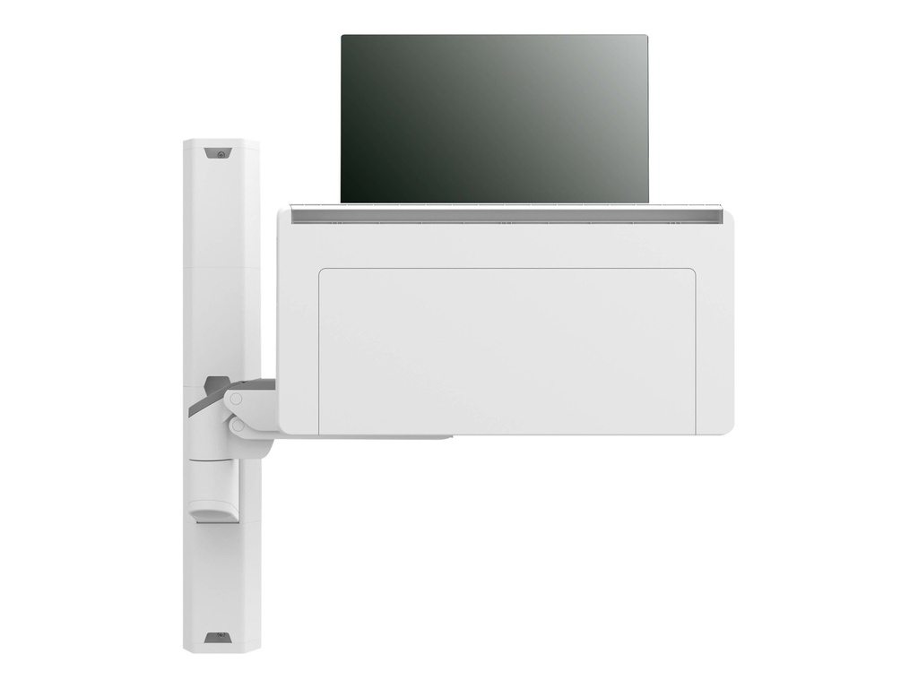 Ergotron CareFit Combo System with Worksurface - Befestigungskit (Gelenkarm, Ausfahrbare Tastaturablage mit integrierter Arbeitsoberfläche, Wandhalterung, Laufschienenadapter, Wandschiene 34", Wandschienenabdeckungen, Laufschienenhalterung)