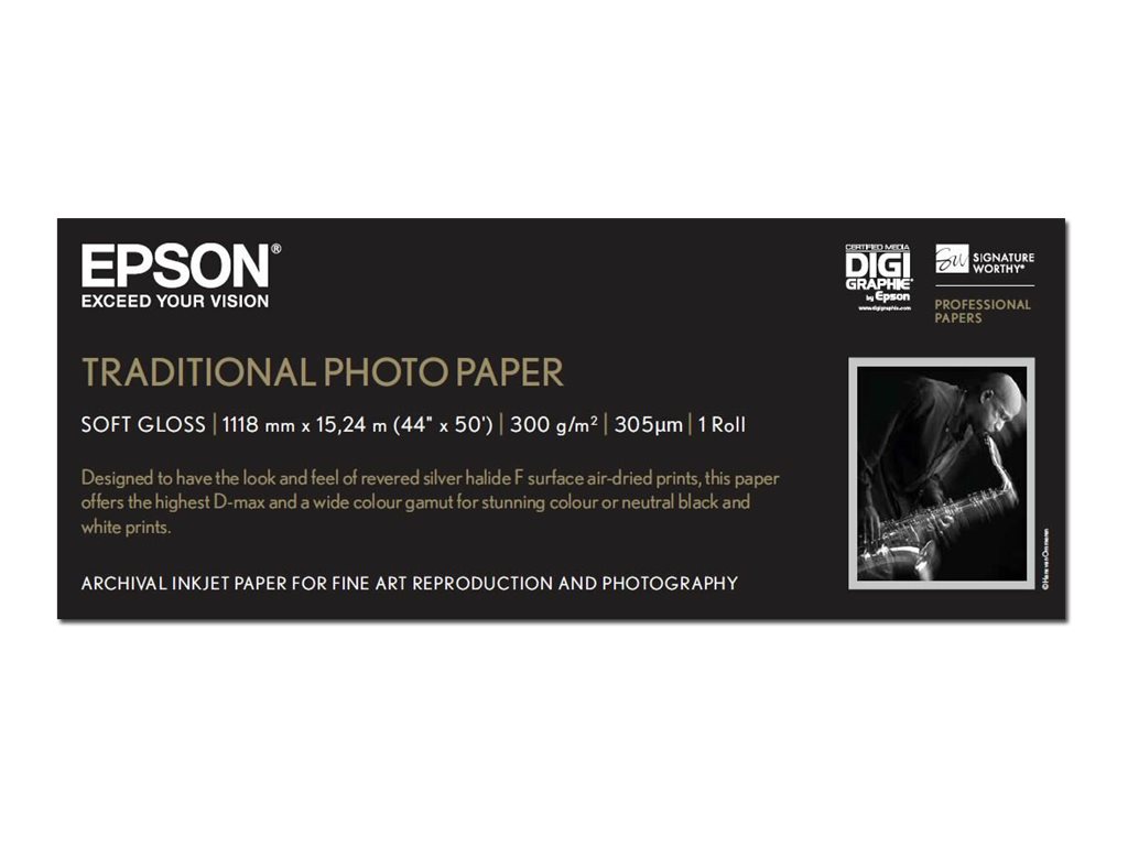 Epson Traditional Photo Paper - Rolle (111,8