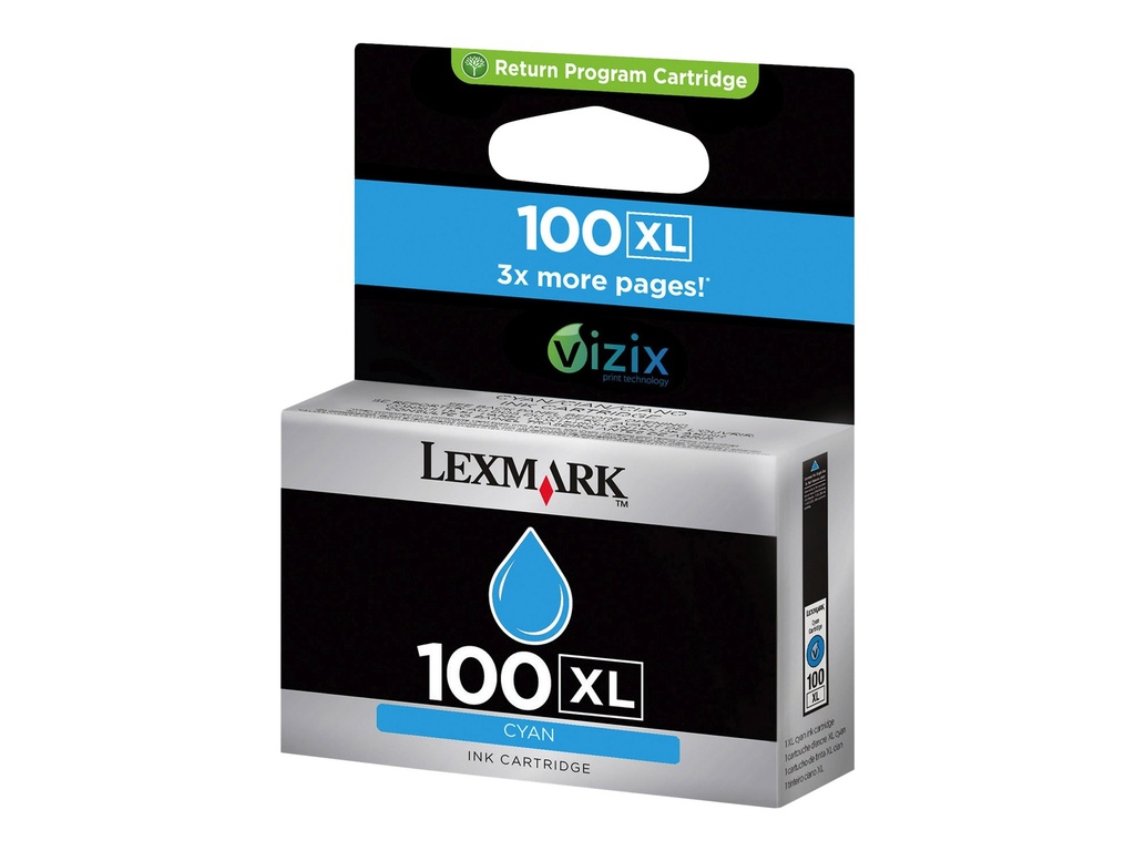 Lexmark Druckerpatrone 100XL Original Cyan 14N1069E - Refill - Original