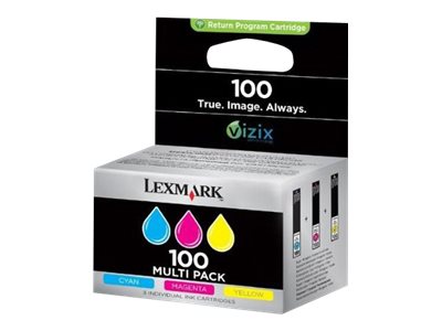 Lexmark Cartridge No. 100 - Gelb, Cyan, Magenta