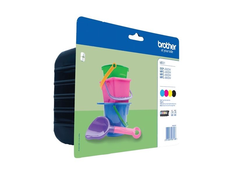 Brother LC221 Value Pack - 4er-Pack - Schwarz, Gelb, Cyan, Magenta