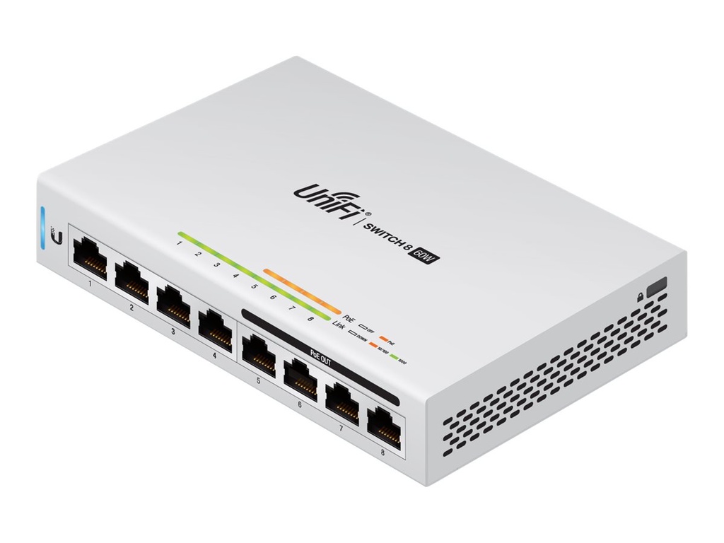 Ubiquiti UniFi Switch US-8-60W - Switch - managed - 4 x 10/100/1000 + 4 x 10/100/1000 (PoE)